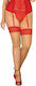 Obsessive Blossmina Stockings Red