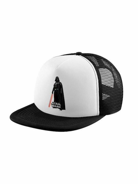 Darth Vader, Erwachsenen Weicher Trucker Hut mit Netz Schwarz/Weiß (POLYESTER, ERWACHSENE, UNISEX, EINE GRÖßE)
