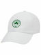 PAO Panathinaikos, Erwachsene Baseballkappe Weiß 5-Panel (POLYESTER, ERWACHSENE, UNISEX, EINHEITSGRÖßE)