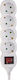 Com Power Strip 4 Positions with Switch and Cable 1.5m
