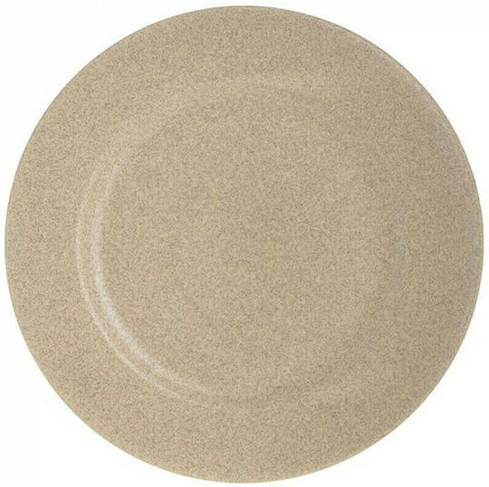 Click Teller Untiefe aus Porzellan Beige mit Durchmesser 28cm 12Stück