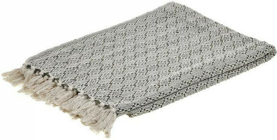 Click Throws & Couch Blankets Double Sofa 170x230cm Green / White