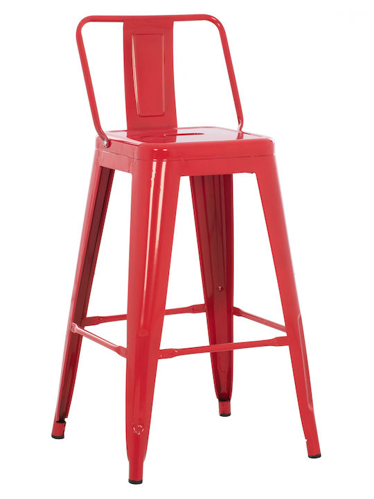 Metallischer Gartenhocker Für Außenbereich Rote 42x42x98cm