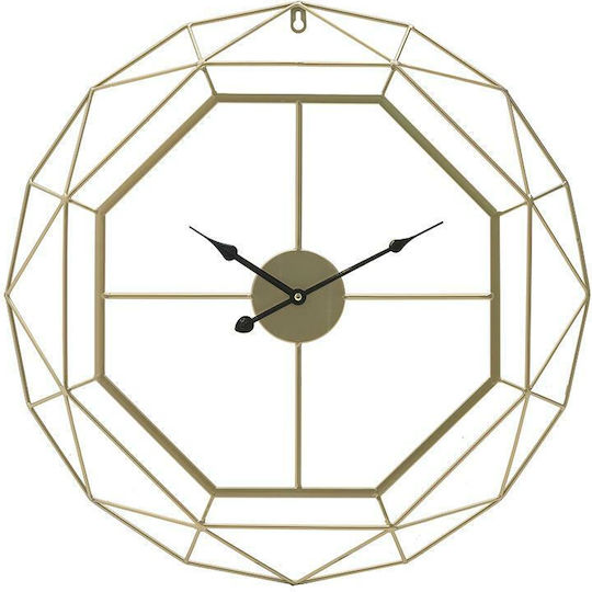 Inart Wanduhr Metallisch Gold Ø60cm