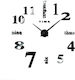 3D Wall Clock Sticker Plastic Black