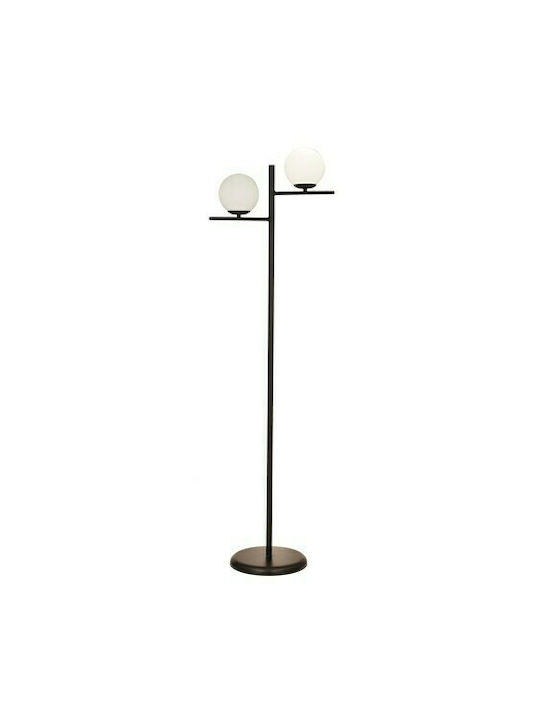 HomeMarkt Stehlampe H158xB30cm. mit Fassung für Lampe E27 Schwarz