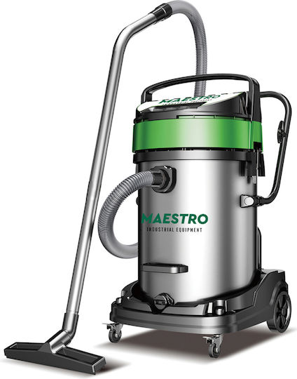 Maestro MVC-301/70L Σκούπα Στερεών 3000W με Ανοξείδωτο Κάδο 70lt
