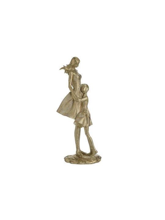 Inart Decorative Statuette Polyresin Ζευγάρι in Gold 15x11x34cm 1pcs