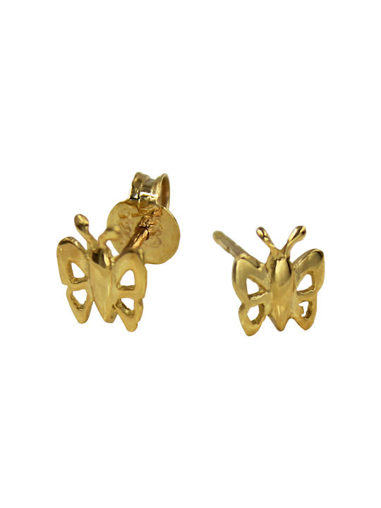 Children's Earrings Butterflies Gold 14K - PSK1096