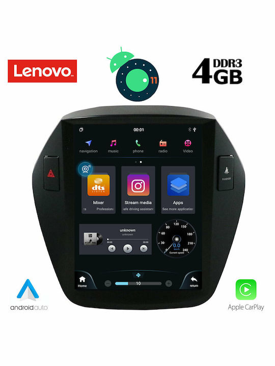Lenovo SSX 9996_GPS Tesla Ηχοσύστημα Αυτοκινήτου για Hyundai IX35 2010-2015 (Bluetooth/USB/WiFi/GPS) με Οθόνη Αφής 9.7"