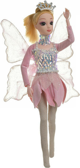 Inart Decorative Fairy made of Fabric in Pink 20x4x33cm 1pcs