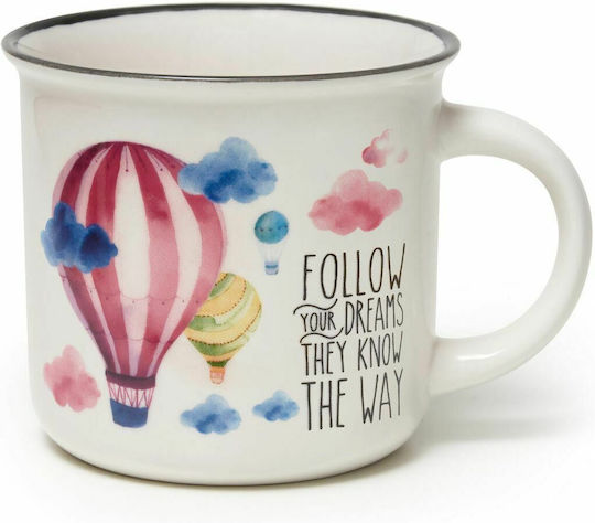 Legami Milano Air Balloon Κούπα από Πορσελάνη Μπεζ 350ml