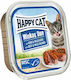 Happy Cat Minkas Duo Wet Food for Adult Cats in Trays with Beef and Salmon 100gr