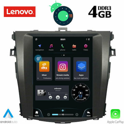 Lenovo Sistem Audio Auto pentru Toyota Corolla 2006-2012 (Bluetooth/USB/AUX/WiFi/GPS/Apple-Carplay/Partitură) cu Ecran Tactil 9.7" DIQ_SSX_9963