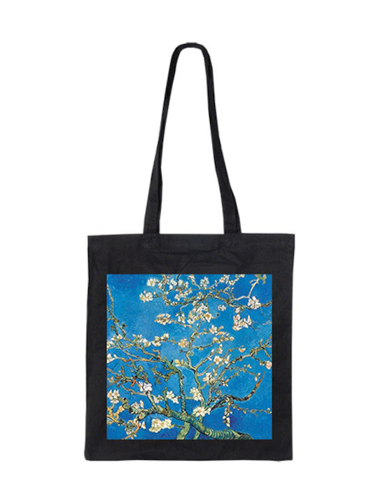 Flowers Υφασμάτινη Τσάντα για Ψώνια σε Μπλε χρώμα