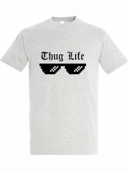 Tricou unisex " Thug Life ", Ash