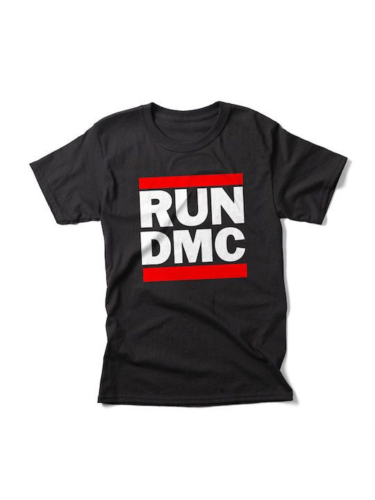 Run DMC Bluză cu mânecă scurtă neagră.
