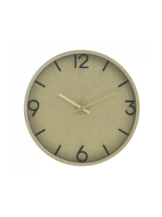 Click Ρολόι Τοίχου Πλαστικό Χρυσό 30cm