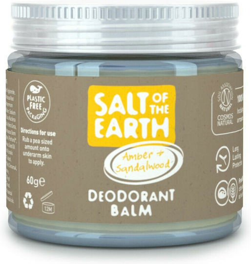 Salt of the Earth Amber & Sandalwood Φυσικό Αποσμητικό Balm Χωρίς Αλουμίνιο 60gr