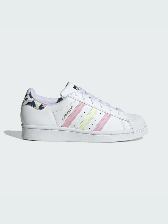 Adidas Παιδικά Sneakers Superstar Cloud White / Almost Lime / True Pink