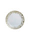 Click Round Glass Decorative Platter Transparent/Gold 22x22x2cm