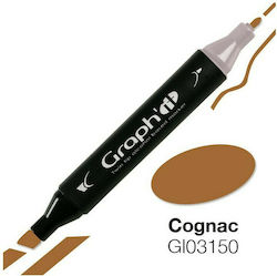 Graph' it Twin Tip Design Marker Brown