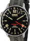 U-Boat Capsoil Qs. Doppiotempo SS Ανδρικό Ρολόι 45mm Μπαταρίας με Μαύρο Καουτσούκ Λουράκι