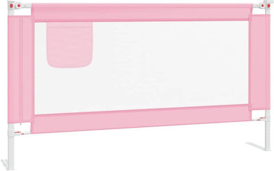 vidaXL Foldable Bed Rails made of Fabric in Pink Color 150x25x95εκ. 1pcs