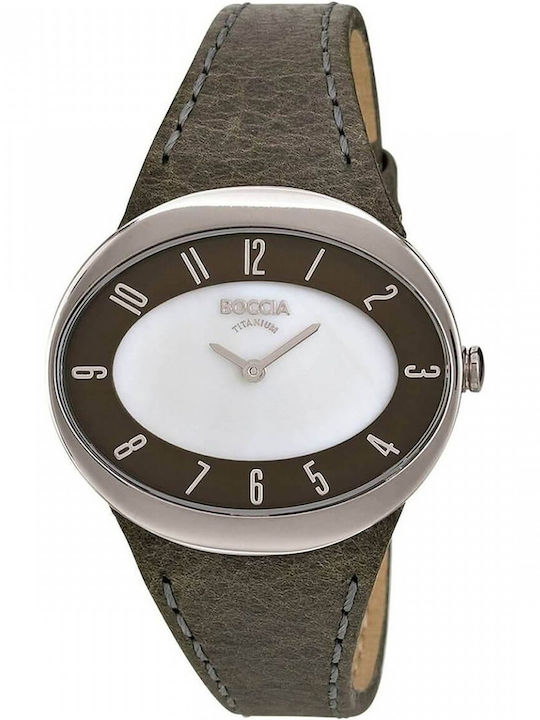 Boccia Women's Watch with Gray Leather Strap