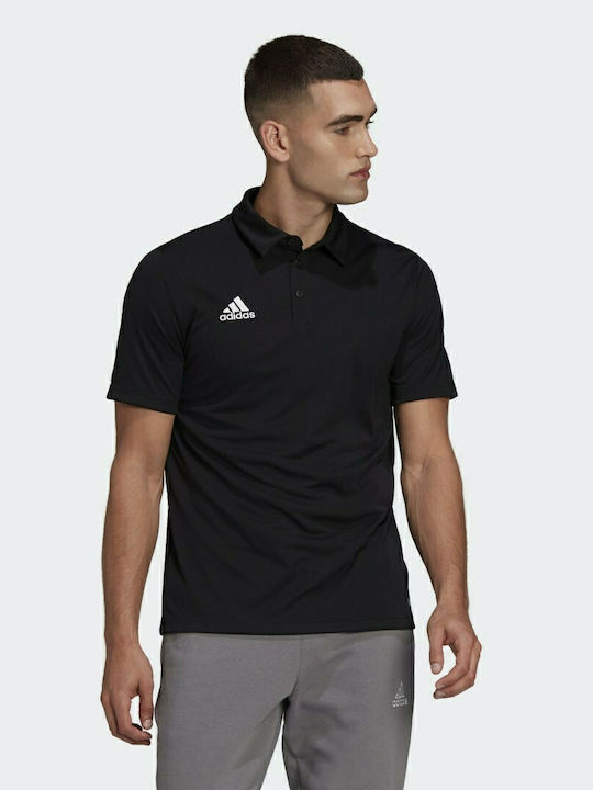 Adidas Performance Ανδρικό T-shirt Polo Μαύρο