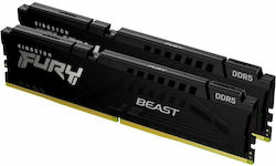 Kingston Fury Beast 32GB DDR5 RAM with 2 Modules (2x16GB) and 5600 Speed for Desktop