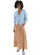 High-waisted Maxi Skirt Toasted Coconut