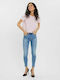 Vero Moda Women's Summer Crop Top Cotton Short Sleeve Parfait Pink