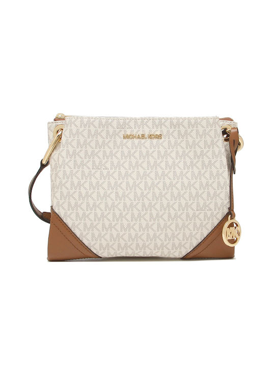 Michael Kors Nicole Leder Damen Tasche Crossbody Beige