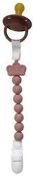 Nibbling Chain Pacifier Crown with Beads made of Silicone Blush BR76274