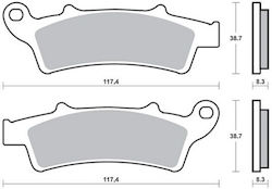 SBS Motorcycle Brake Pads Front Aprilia Atlantic 300 10'-13' / Scarabeo 300 09'-11' for Aprilia Atlantic 300 / Scarabeo Piaggio Beverly 350
