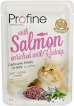 Profine Delicate Fillets Wet Food for Adult Cats In Pouch with Salmon In Jelly / Catnip 1pc 85gr