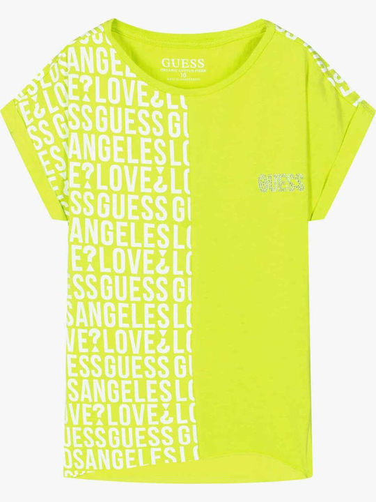 Guess Παιδικό T-shirt Πράσινο Batwing
