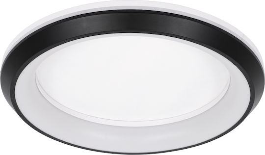 GloboStar Melina Deckenleuchte 48cm Schwarz mit Integrierter LED und Fernbedienung