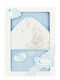 Interbaby Baby-Badetuch mit Kapuzen Elefante Hellblau 100x100cm