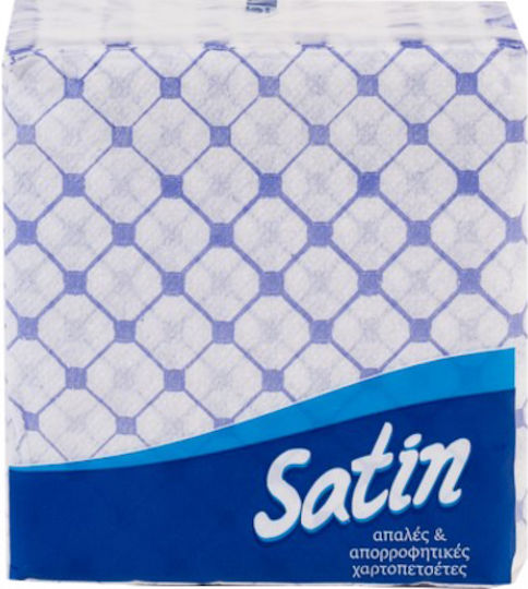 Maxi Satin 50 Χαρτοπετσέτες Μονόφυλλες Μπλε 28x30cm