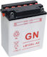 GN Motorradbatterie YB12AL-A2 mit Kapazität 12Ah
