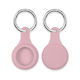 Key Ring Θήκη Μπρελόκ Σιλικόνης για AirTag Dark Pink