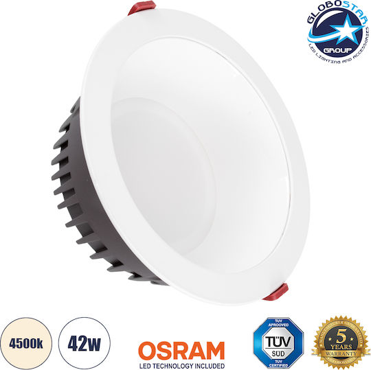 GloboStar Χωνευτό LED Panel 42W 22εκ.