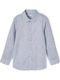 Kinder Hemd Langarm Marineblau