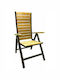 Outdoor Armchair Aluminum Black 58x68x109cm