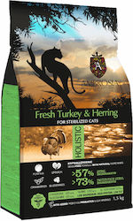 Ambrosia Fresh Turkey & Herring Sterilised Cats Dry Food for Adult Cats with Turkey 5kg