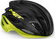 MET Estro Fahrradhelm Straße mit MIPS Schutz Black Lime Yellow Metallic/Glossy