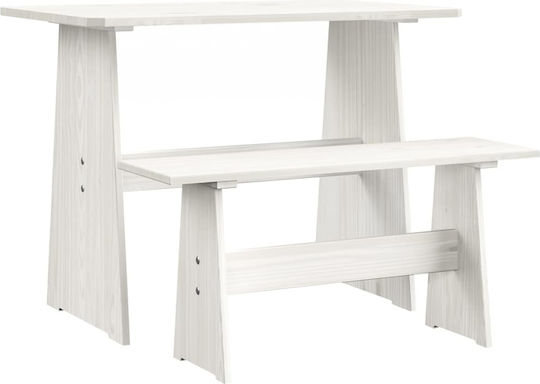 Garten- und Outdoor-Möbelsets Typsatz Speisesaal 2 Stück Weiß