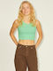Women's Athletic Crop Top Sleeveless Absinthe Green